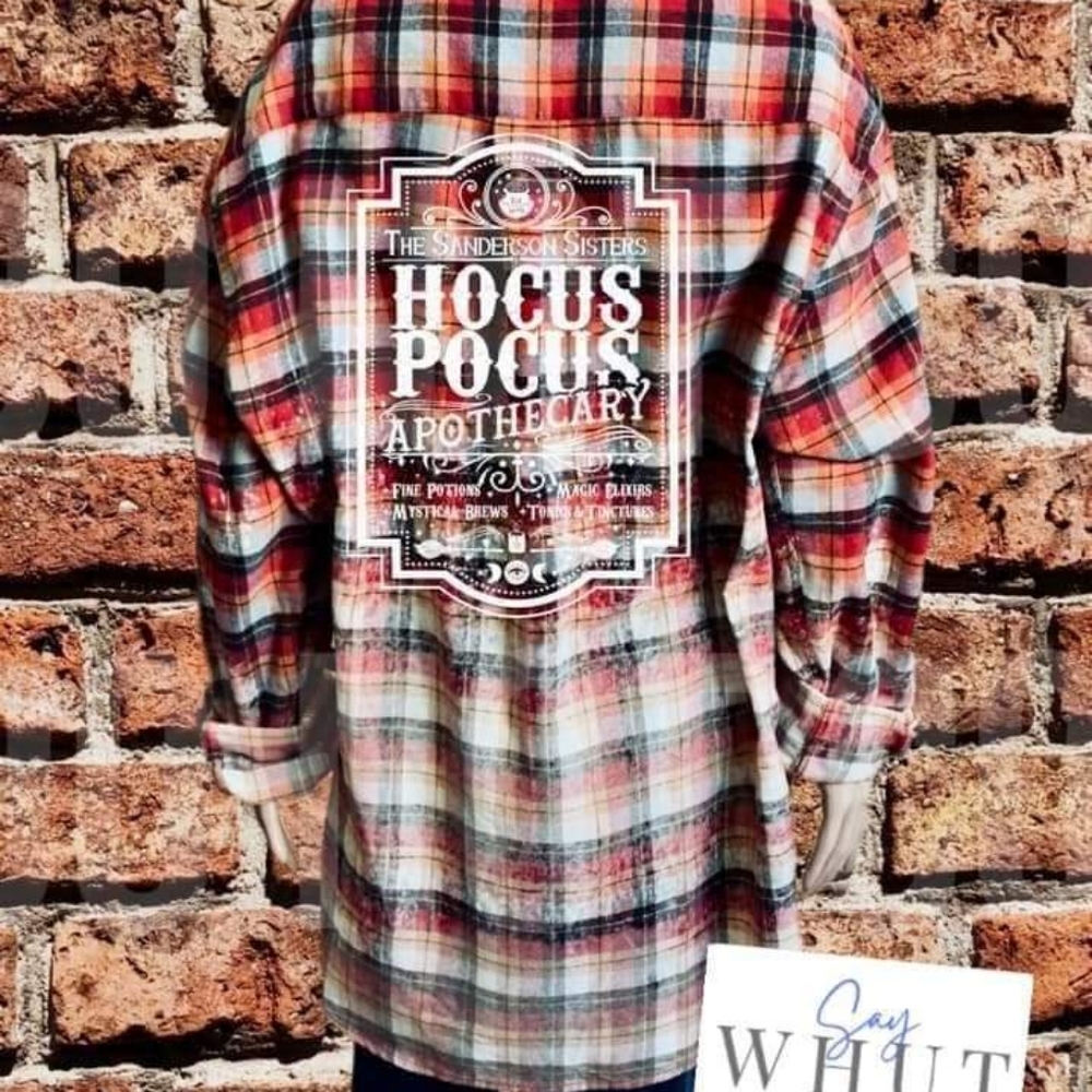 Hocus Pocus Handmade Oversized Flannel